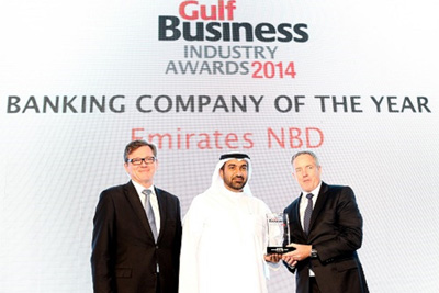 Emirates NBD named Bank of the Year at Gulf Business Industry Awards 2014
